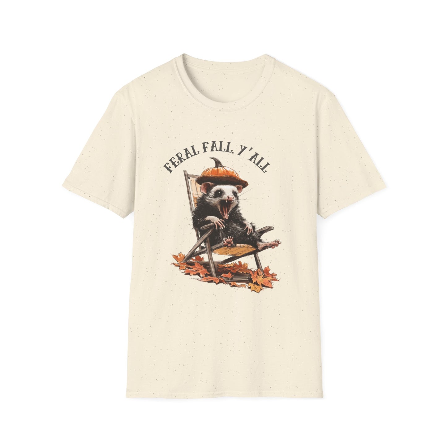 Feral Fall Opossum T-Shirt | Autumn Apparel, Funny Graphic Meme Tee, Unisex Shirt, Chaoscore Fashion