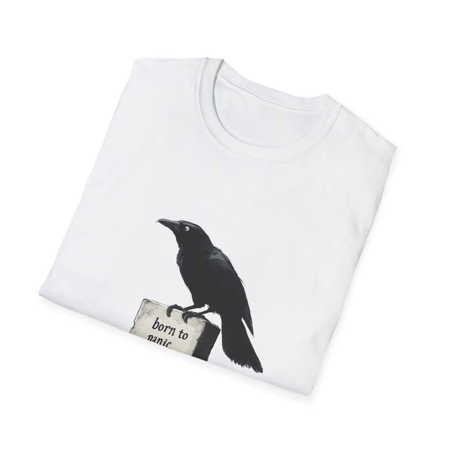 Existential Crisis Crow Unisex T-Shirt, Nature Lover Gift, Animal Meme Tee, Depression & Anxiety Apparel